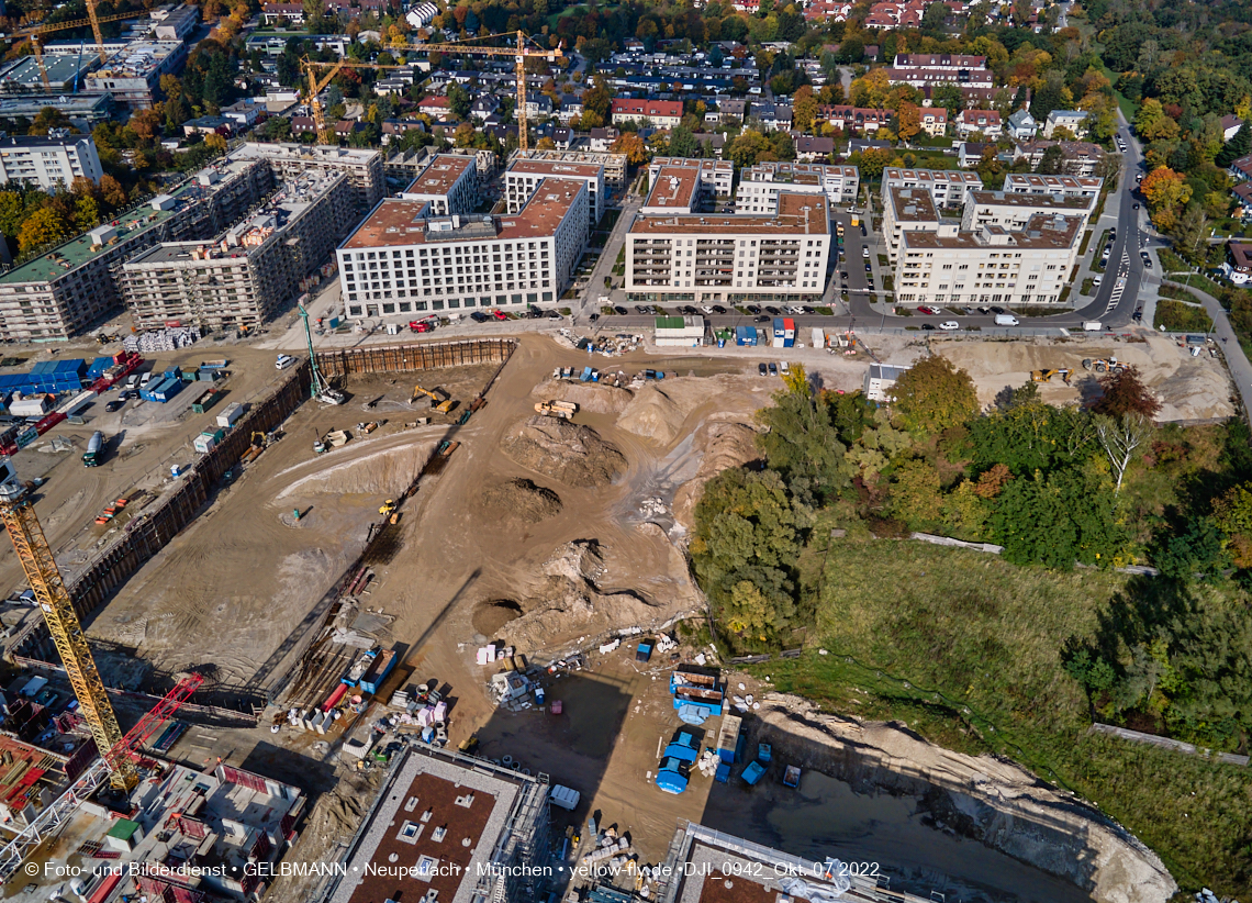 13.10.2022 - Baustelle Alexisquartier und Pandion Verde in Neuperlach 13.10.2022 - Baustelle Alexisquartier und Pandion Verde in Neuperlach